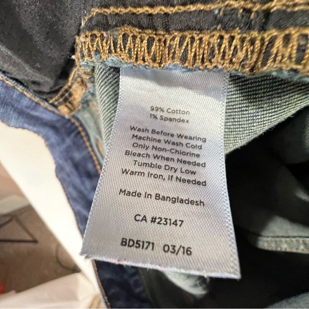 Talbots Jeans Simply Flattering Blue Denim 5-Pocket Straight Leg Size 14 Western - Picture 6 of 10